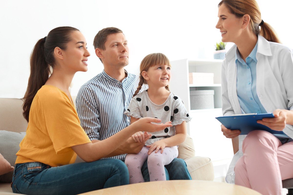 family receiving in-person concierge healthcare services